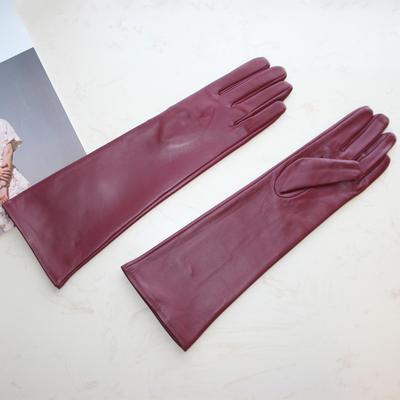 Touchscreen neue Damen lange Handschuhe dünne seidengefütterte Lederhandschuhe