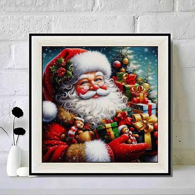 Neu eingetroffen 5D DIY Vollkreis Diamantmalerei "Weihnachtsmann" Stickerei Kreuzstich Heimdekoration Geschenk
