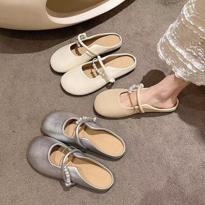 French High-end Bag Head Half Slippers Women's Summer Wear Fashion 2025 New Summer Flat Beach Muller Shoes
