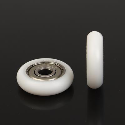 2Pcs 6*25*7Mm Spherical Surface Rubber Coated Bearing Pulley Pom Wrapped Bearing Pulley Plastic Bearing Pulley Furniture Fitting