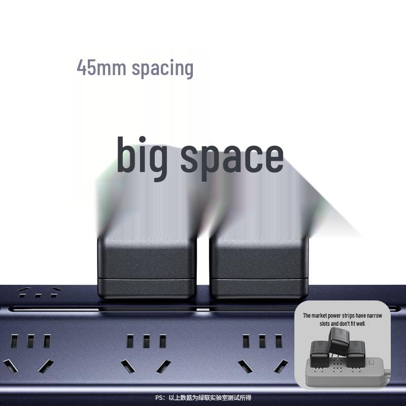 Ugreen T6 GaN 30W USB-C Fast Charge Power Strip with 6 AC Outlets CN Plug (adapter Included)