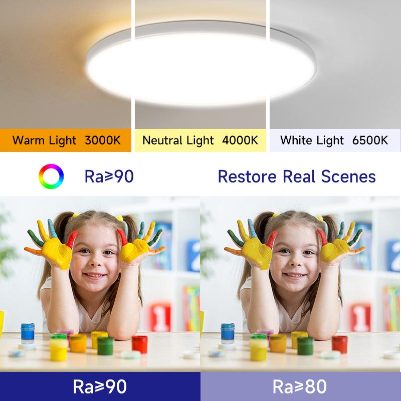 Nowoczesna lampa sufitowa LED AC 110V-220V 18W 30W 40W Oprawa do salonu, sypialni, kuchni Oświetlenie wnętrz