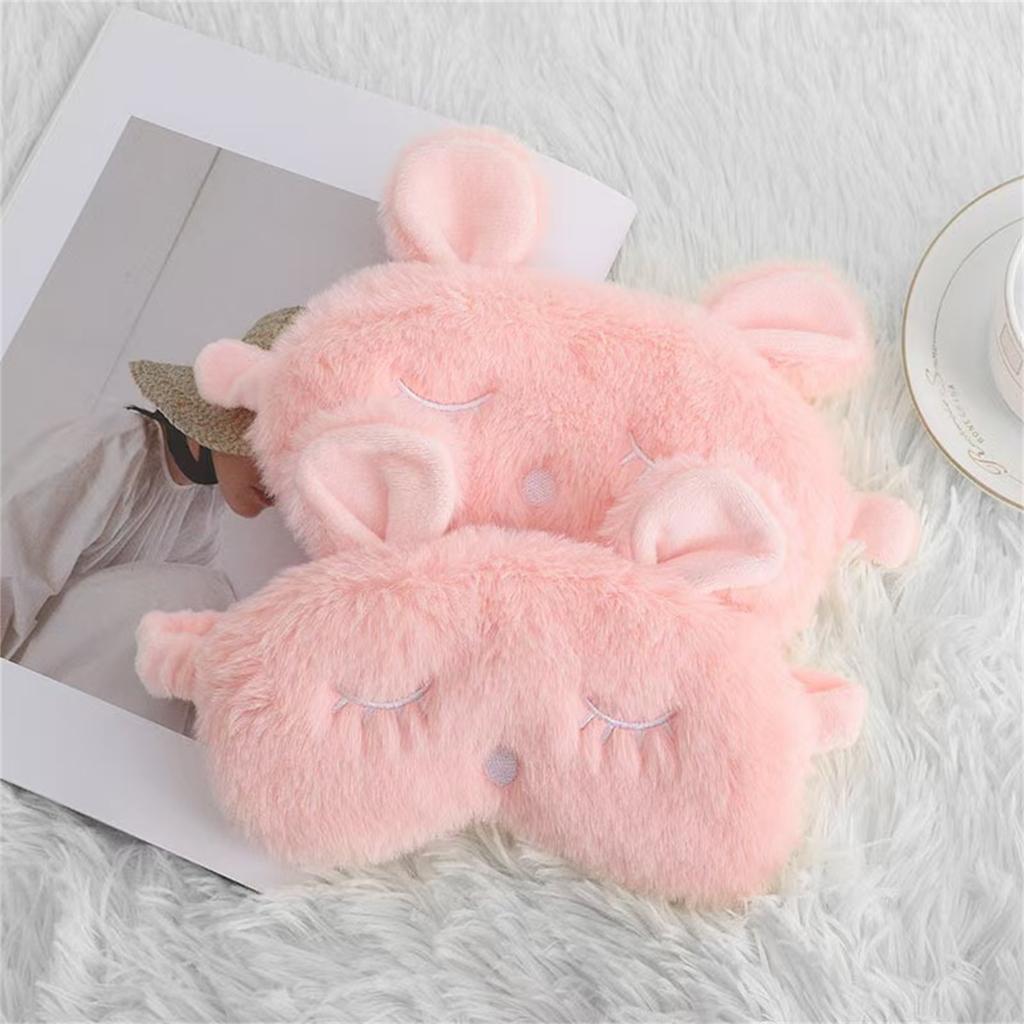 Cartoon Animal Plush Eye Mask, Light Blocking Sleep Eye Mask, Cute Home Nap Eye Mask