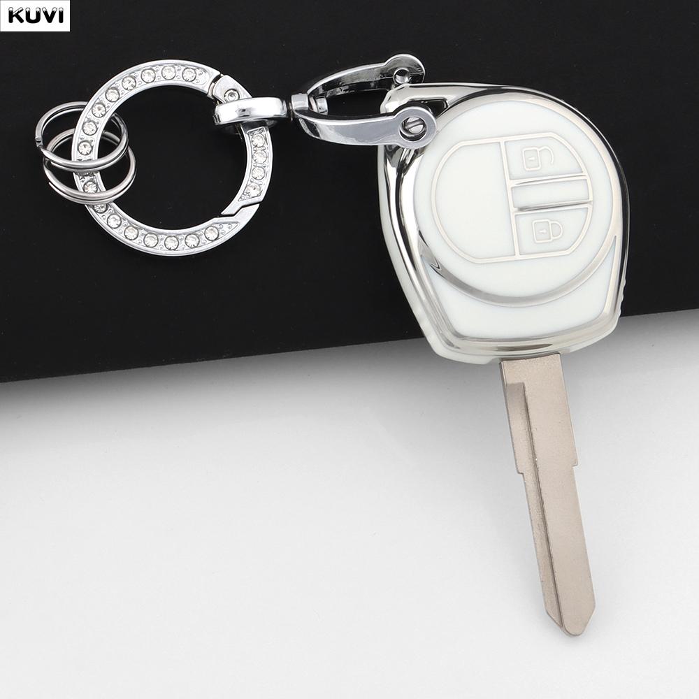 Fashion Tpu Car Key Case Cover For Suzuki Sx4 Window Vitara Amagatarai Swift Grand Liana 2 Buttons Protected Shell Keychain Fob