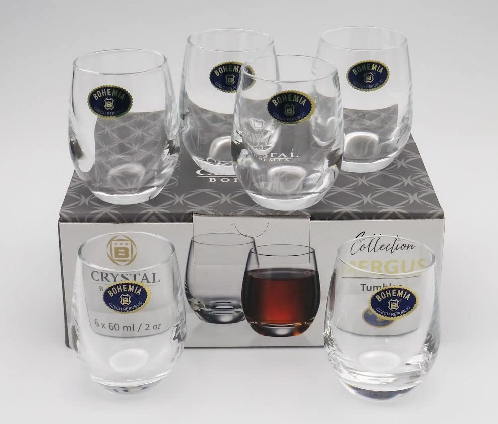 

Bohemian Glass MERGUS Chilled Liqueur Glasses, 60ml, Set of 6