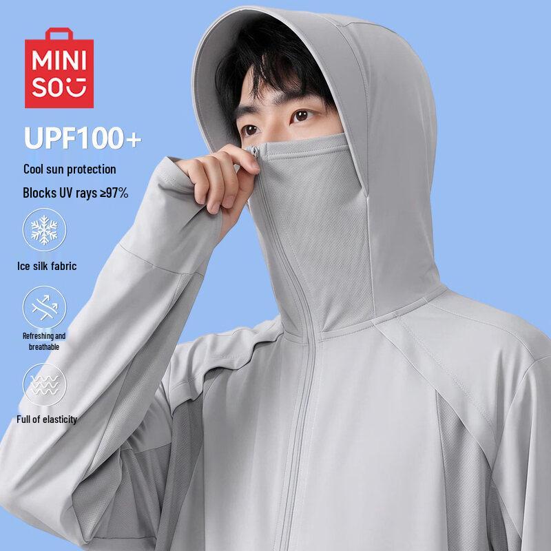 MINISO Men s Colorblock Sun Protection Hoodie M