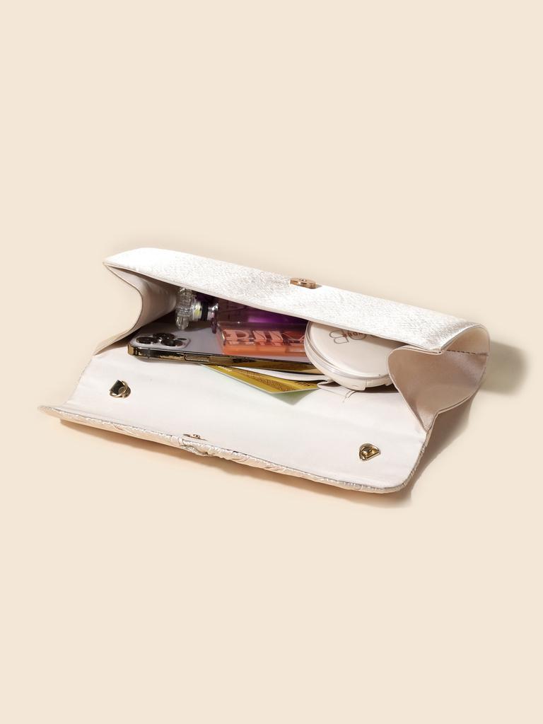 Luxury Envelope Evening Clutch Bag New Bright Grain Wrinkle Textured Long Hardware Shoulder Bag Wedding Handbag for Wedding Bag