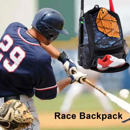 Baseballový batoh Vodotěsný nylon Velkokapacitní nastavitelný popruh Softballové vybavení Taška na sportovní trénink Soutěžní balíček