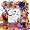 153Pcs Halloween Balloon Garland Set Bat Stickers for Single Party Decoration Furniture Decoration DIY Balloon Arch Decoration