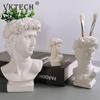 Greek Mythology Figurine David Head Portraits Bust Mini Gypsum Statue Drawing Practice Crafts Plaster Sculpture Nordic Decor