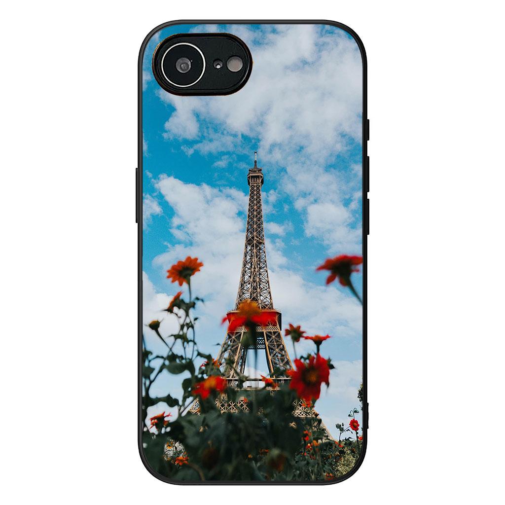 Love Paris Eiffel tower pink Phone Cover Case for Apple iPhone 16 15 14 Plus 13 12 Mini 17 Pro Max + ProMax 16E Air 16+ Casing