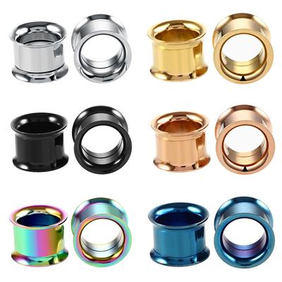 Men's Punk Earrings Jewelry Piercing 316L Ear Expander Ear Tunnels Fashion Earring Plugs Ear Gauges 1PC Stainless Steel 2-20mm  Handmade