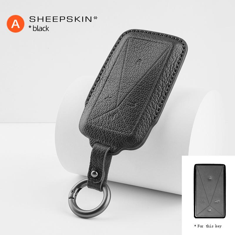 Universal Goat Leather Key Case for Avita 12, Avita 11 NFC Card, and Avita 07 MAX - Premium Key Cover Keybag Keychain