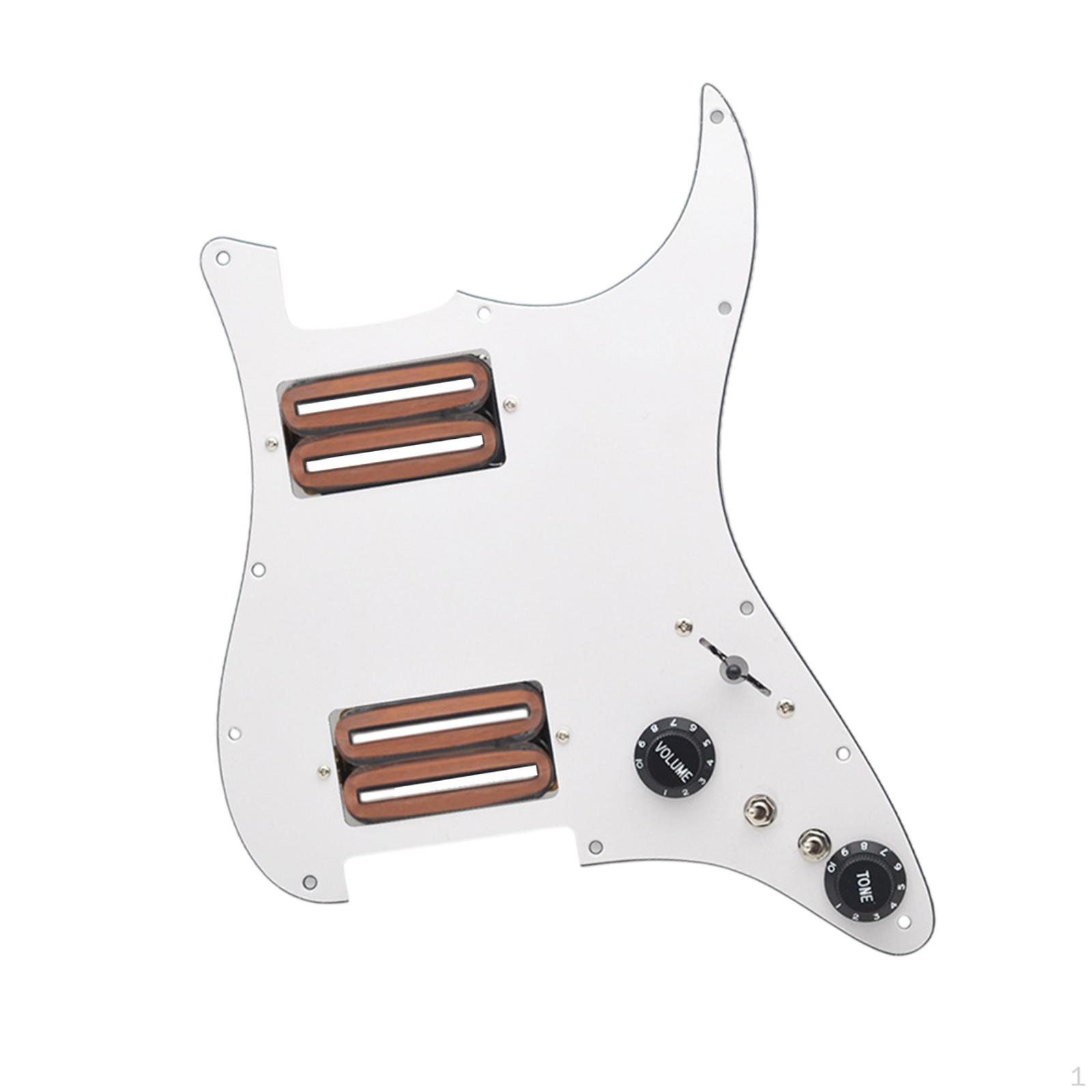 

Електрогітарний звукознімач 11 отворів Міцна практична змінна гітарна запасна проводка White Clear