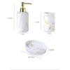 Gold-plated Marble Ceramic Soap Dispenser Gold Press Lotion Bottle Mouthwash Cup Soap Shampoo Dispenser Bathroom Accessories