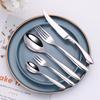 6/16/20/24Pcs Sliver Tableware Stainless Steel 304 Cutlery Set Mirror Fork Spoon Western Dinner Set Smooth Handle Flatware4