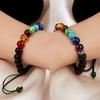 Korean Style Unisex Rainbow Woven Bracelet, Adjustable