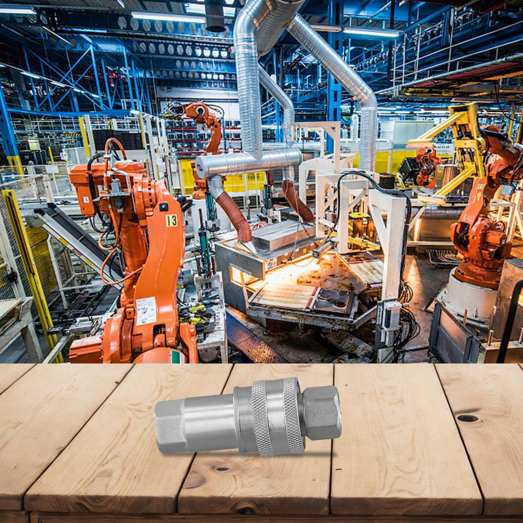 Steel Ball Locking Hydraulic Quick Connector Easy Use Hydraulic Fitting Accessory Accessory Carbon Steel Material