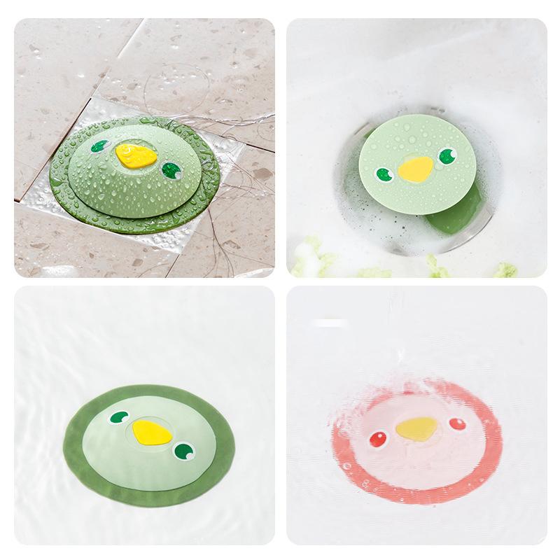 Kitchen Anti-Odor Floor Drain Press Filter Bathroom Toilet Anti-Clogging Silicone Flying Saucer Bouncing Floor Drain Cover