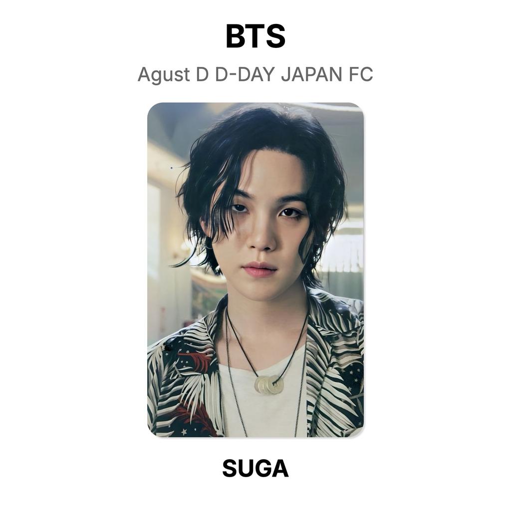 BTS Agust D D-DAY JAPAN FC Official Photocard