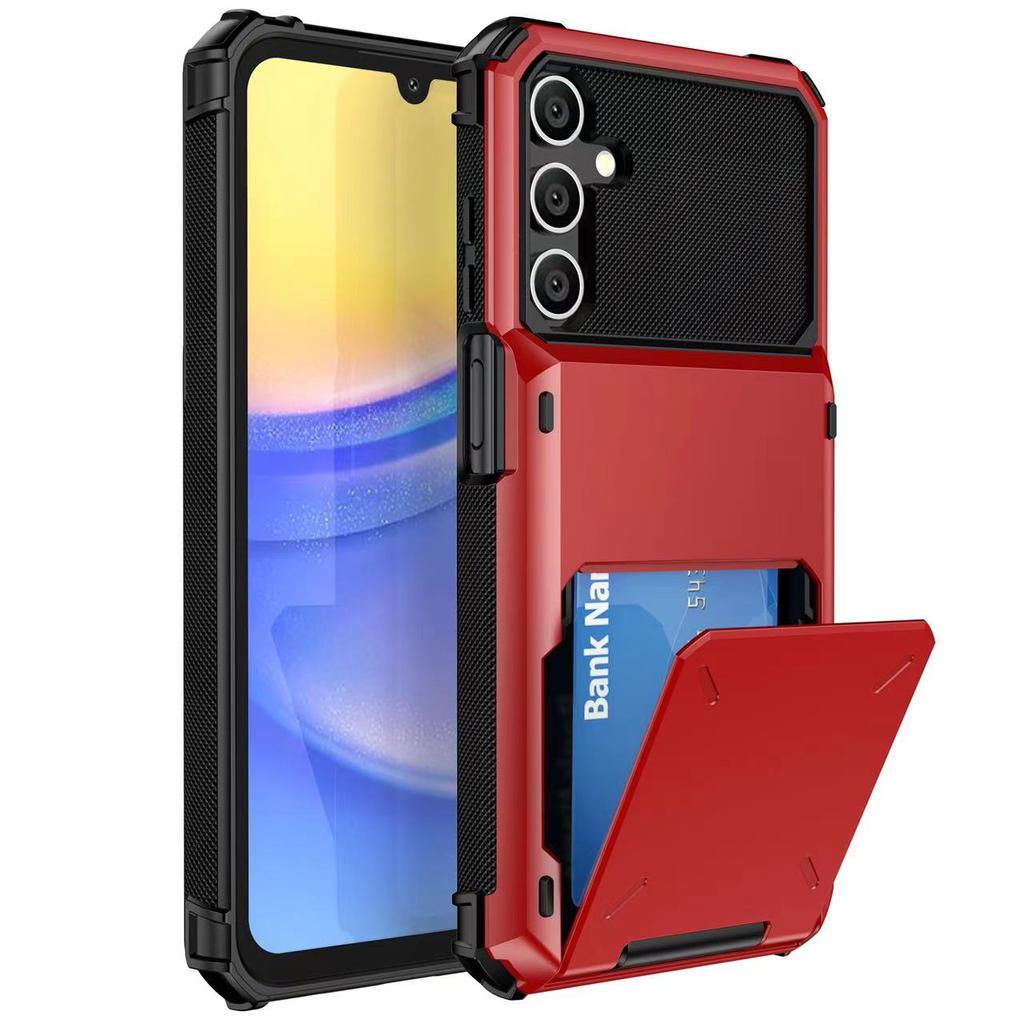 Чехол для Samsung Galaxy A56 5G PC+TPU Двухслойная Задняя Крышка для Телефона с Держателем для Карт