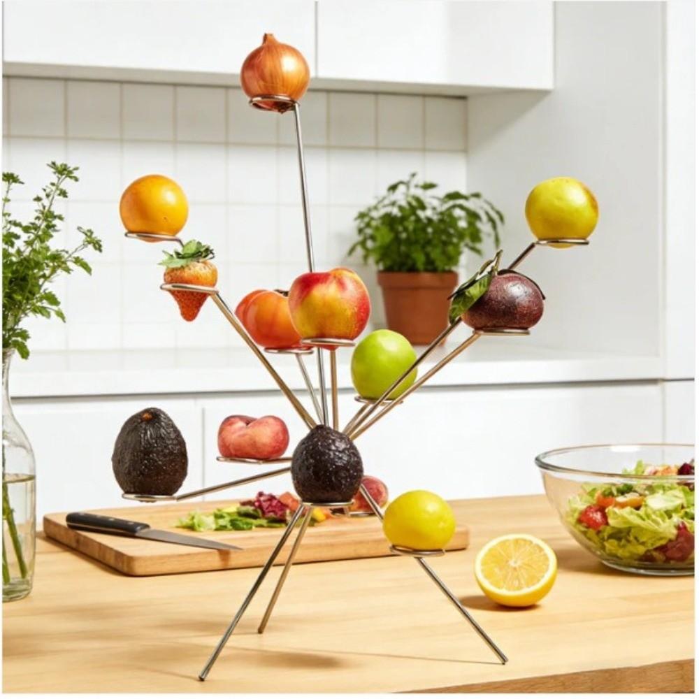 Simple Metal Fruit Bowl Sturdy Table Fruit Tray Creative Fruit Storage Rack Home Decoration