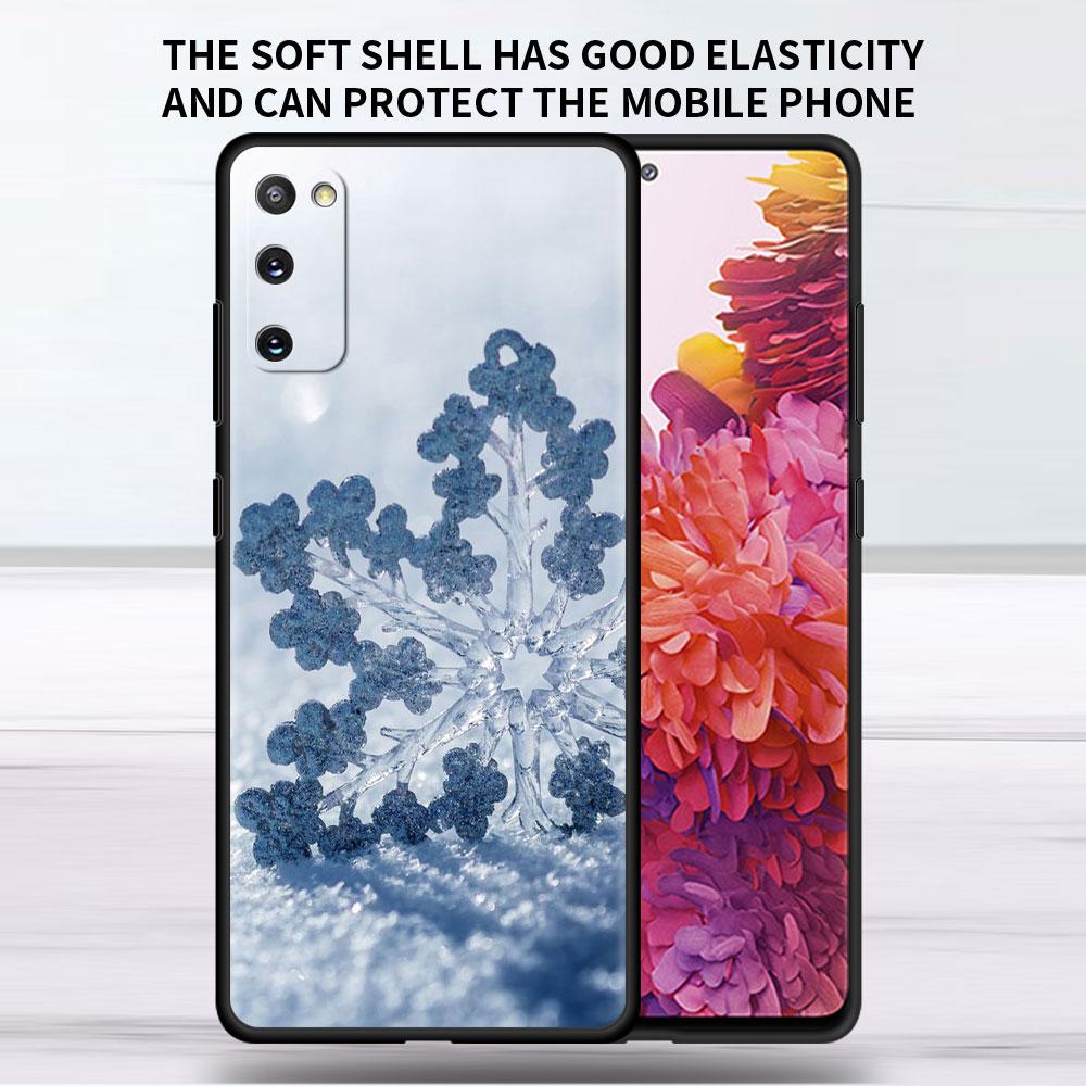 Snow White Snowflake Case For Samsung Galaxy Note 20 Ultra 10 Plus Lite 9 8 A50 A70 A30 A20e A20 A40 A10 A10e A60 Phone Cover