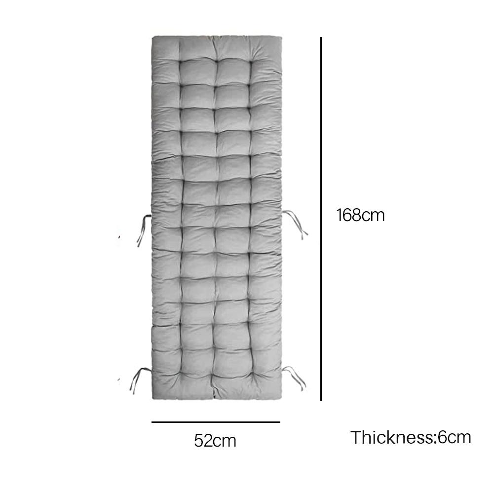 Indoor Outdoor Cushion Polyester Patio Chaise Lounge Cushions Sun Lounger Cushions Pad Lounge Chair Cushion for Travel Holiday