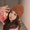 Women's Winter Warm Big Head Knitted Hat Korean Style Fashionable and Versatile Student Windproof Ear Protection Wool Hat