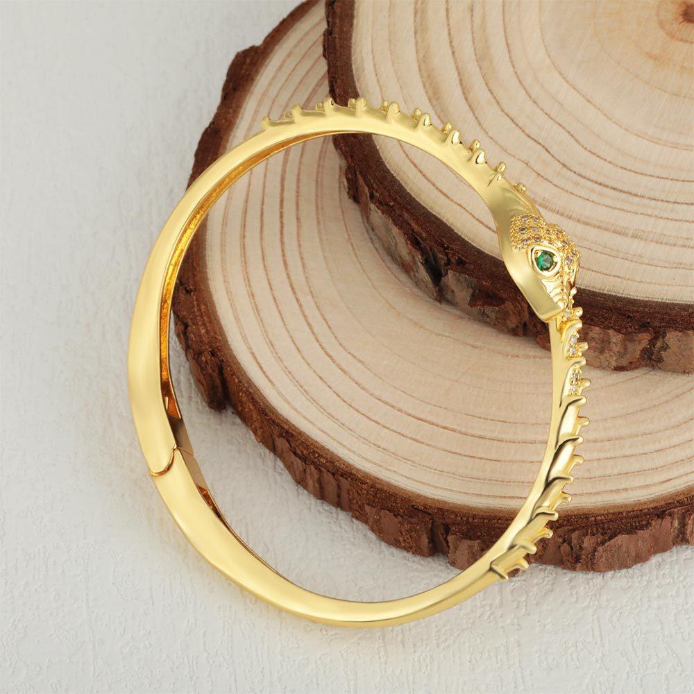 Fashion Micropaved Zirconia Open Snake Bracelet High-end Jewelry