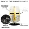 Medieval Templar Knight Crusader Brass Cross Helmet Armor Handmade Steel Collectible Cosplay, Decoration
