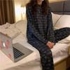 Spring & Autumn Women's Long-Sleeve Pajama Set - Cute Cartoon Design, Plus Size, Cozy Winter Loungewear