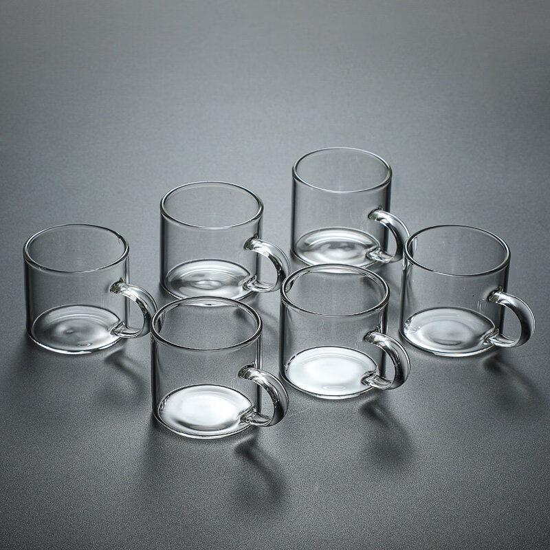 ZISIZ Heat-Resistant Glass Tea Cup with Handle