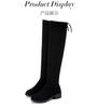 Over the knee boots for women  new high frosted medium heel thick and pointed elastic slim long boots for women