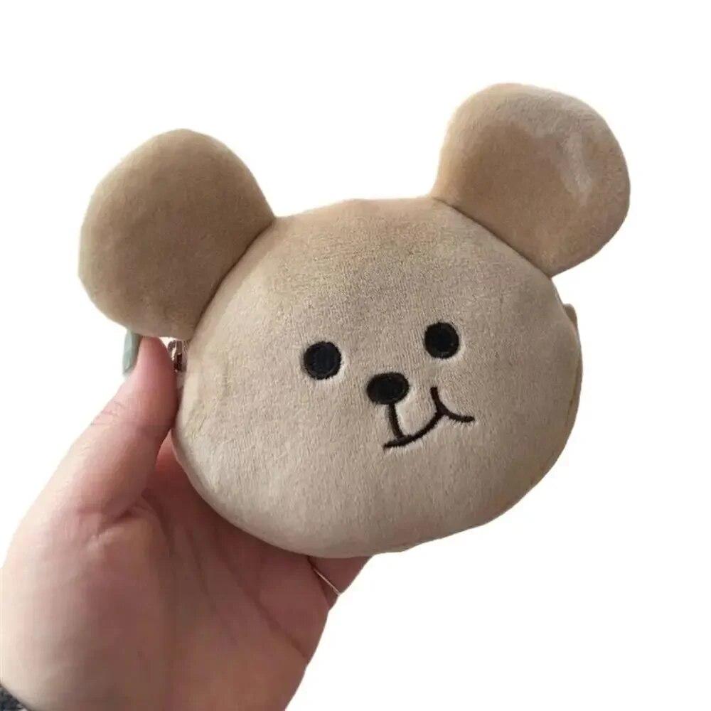 

Супер очаровательный плюшевый кошелек для монет с медведем, 3D сумка для хранения с героями мультфильмов, уличный дорожный кошелек для девочек, сумка для наушников с кабелем даты и молнией