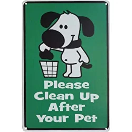 Please Be Respectful Sign  No Dog Pooping or Peeing  Durable Tin Yard Sign for Outdoor Use  Ideal for Home Decor Wall Decor P
