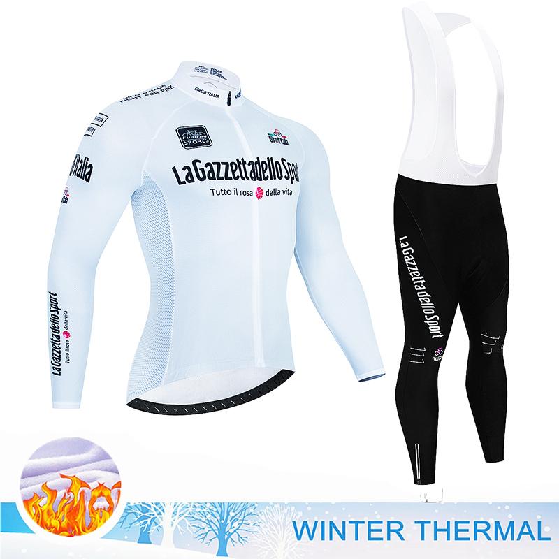 2025 Winter Thermal Fleece Sets Long Cycling Jersey 20D Gel Pad Men Fox Teleyi MTB Ropa Ciclismo Bike Bicycling Maillot Clothes