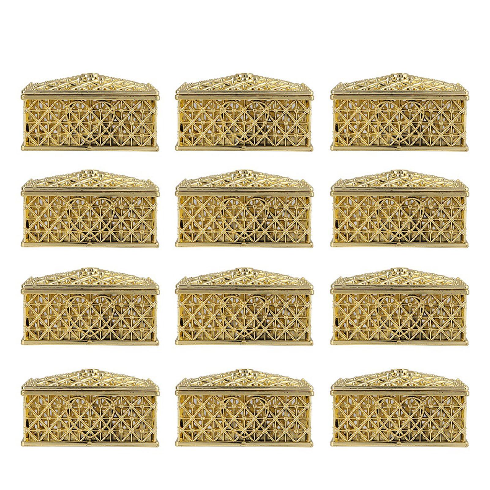 

12PCS Trsure Chest Shape Boxes Wedding Favor Party Hollow Plastic Gift Container