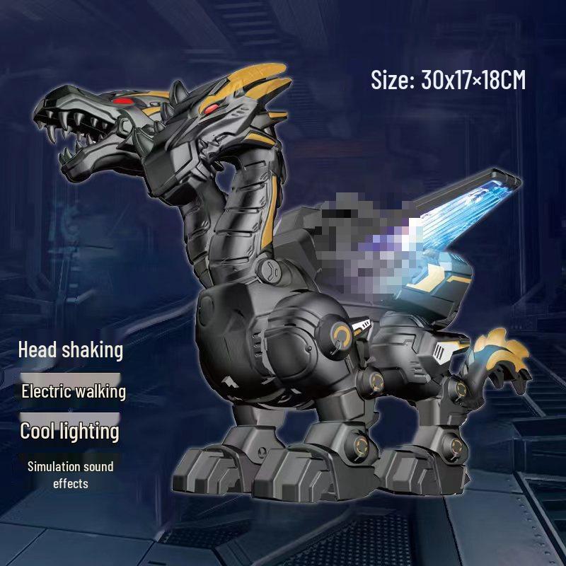 Tyrannosaurus Rex Electric Toy: Walking, Fire-Breathing Dinosaur Robot for Kids Aged 3-6