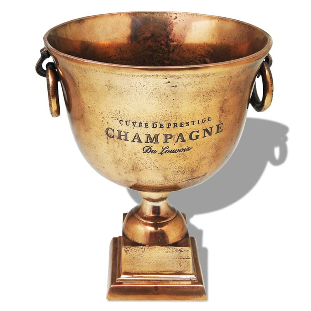 Vidaxl Braun Trophy Cup Champagne Cooler Copper Brown - Image 3