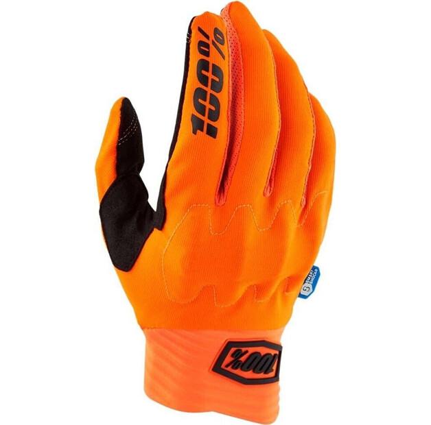 100% Cognito Smart Shock Cycling Gloves (Orange)