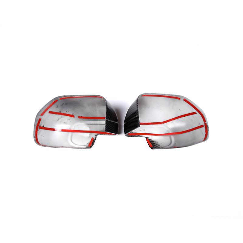 For Ford Maverick 2022 Gloss Black Carbon Fiber Style Car Rearview Mirror Cover Side Rear View Cap Shell Trim Exterior