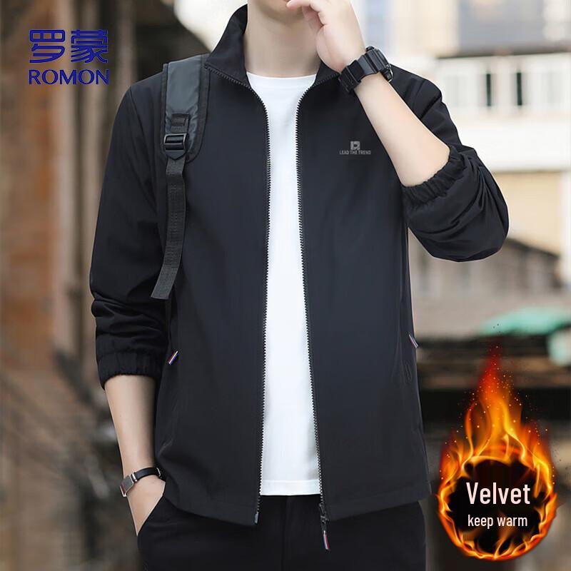 ROMON Men's Autumn Business Casual Stand-Collar Jacket JK02