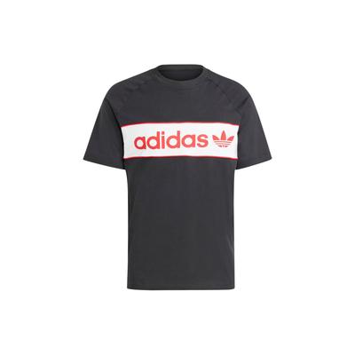 T-shirt Homme Originals Imprimé Logo Lettre Color Block Col Rond Manches Courtes Hauts Noir IS1404