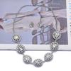 Exaggerated Color Diamond-Set Pearl Jewelry Set Luxury Dinner Temperament Rhinestone Necklace Water Drop Earrings