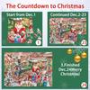 Advent Calendar  Christmas Jigsaw Game - Santa Claus, 24 Parts 1000 Piece Advent Calendar Puzzle, Great Christmas Countdow