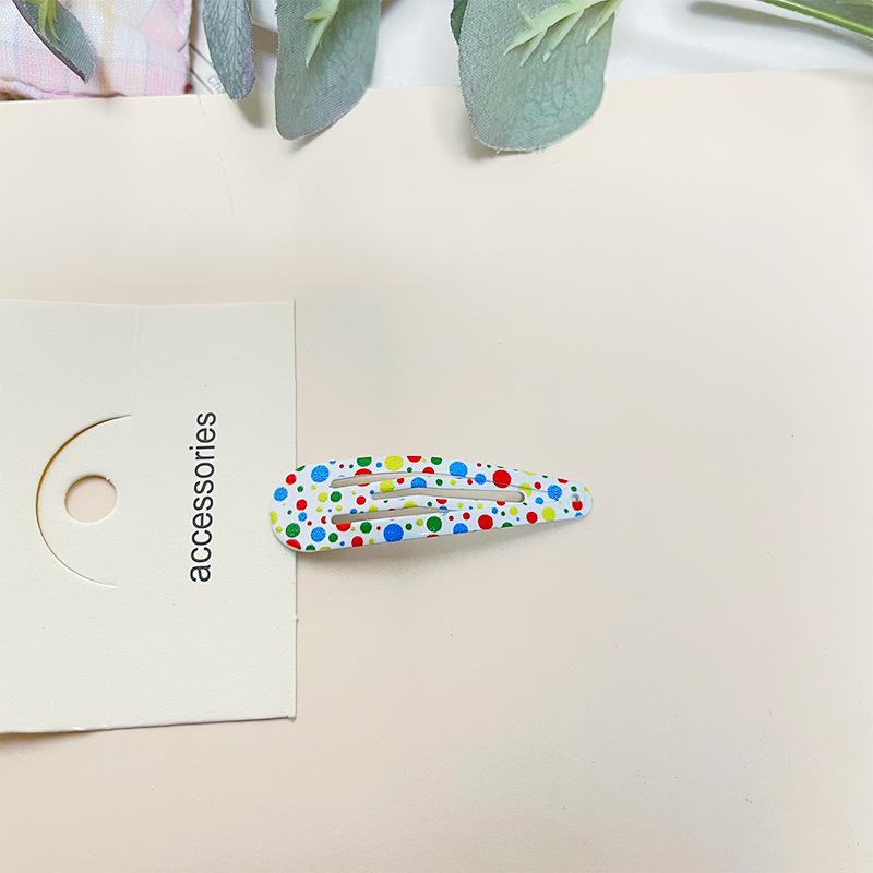 Colorful Polka Dot Girly Heart Hair Clip Side Bangs Clip BB Clip Versatile Cute Cartoon Bangs Clip Hair Accessory Clip