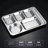 JingQingFu 304 Stainless Steel Compartment Lunch Tray