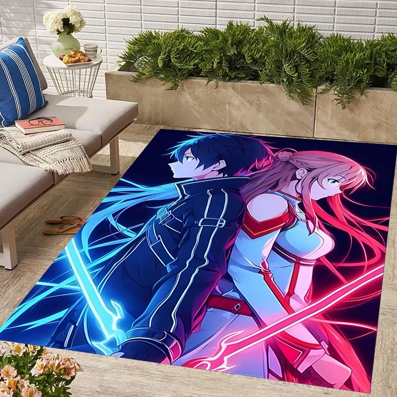 1pc Sword Art Online1 Design Area Rug - Non-Slip, Soft & Cozy Floor Mat for Living Room, Bedroom, Office - Indoor/Outdoor Decorative Carpet