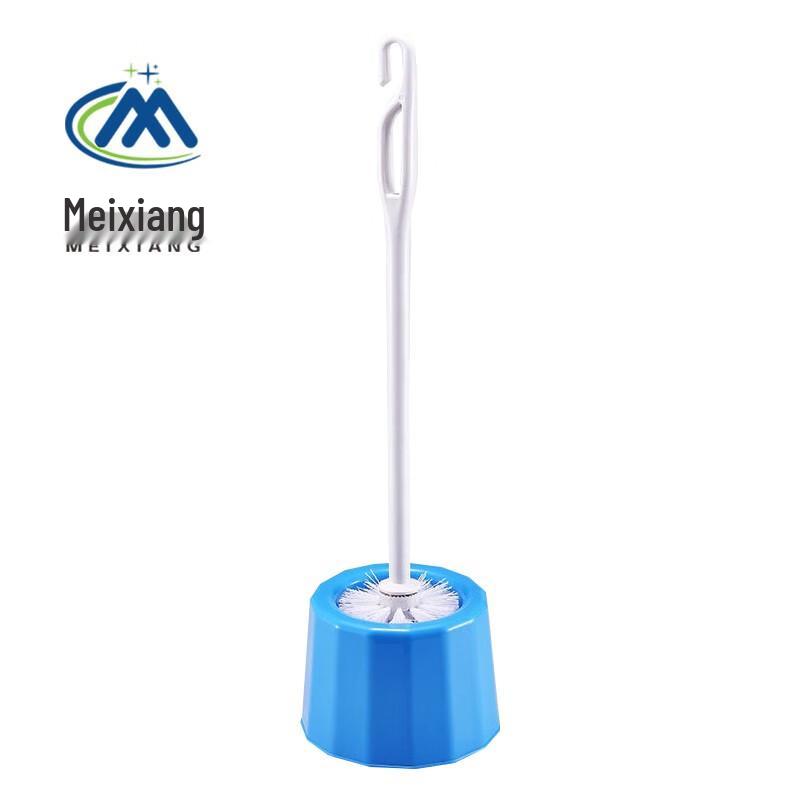 Meixiang Round Head Long Handle Plastic Toilet Cleaning Brush - Blue
